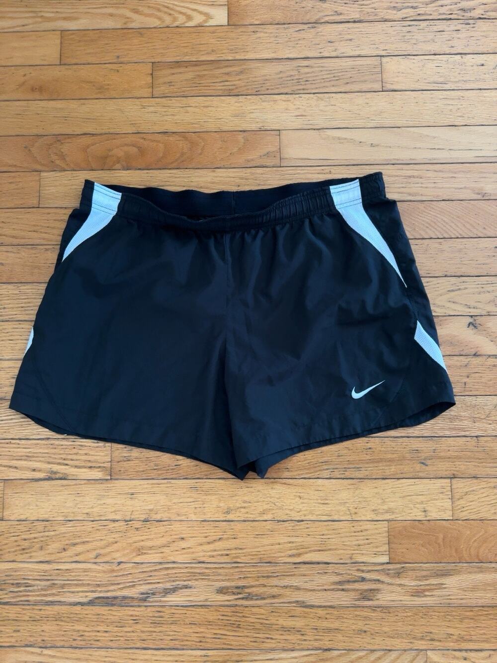 Nike Dri-FIT Running Shorts Womens Large Black Athletic Lined Active Workout